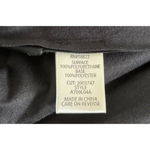 NWT MAX STUDIO ELASTIC DRAWSTRING WAIST Faux LEATHER LIKE BLACK Pants SIZE Large - Picture 6 of 6